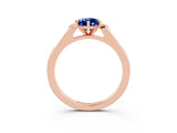 Rose gold Pear Cut Cut Channel Set Solitaire Engagement Ring with Four-Prong Setting_3