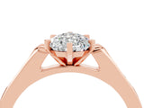 Rose gold Pear Cut Cut Channel Set Solitaire Engagement Ring with Four-Prong Setting_4