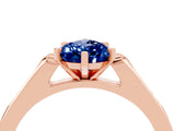 Rose gold Pear Cut Cut Channel Set Solitaire Engagement Ring with Four-Prong Setting_4