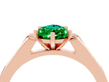 Rose gold Pear Cut Cut Channel Set Solitaire Engagement Ring with Four-Prong Setting_4