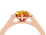 Rose gold Pear Cut Cut Channel Set Solitaire Engagement Ring with Four-Prong Setting_4