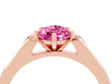 Rose gold Pear Cut Cut Channel Set Solitaire Engagement Ring with Four-Prong Setting_4