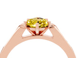 Rose gold Pear Cut Cut Channel Set Solitaire Engagement Ring with Four-Prong Setting_4