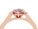Rose gold Pear Cut Cut Channel Set Solitaire Engagement Ring with Four-Prong Setting_4