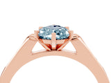 Rose gold Pear Cut Cut Channel Set Solitaire Engagement Ring with Four-Prong Setting_4