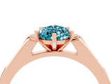 Rose gold Pear Cut Cut Channel Set Solitaire Engagement Ring with Four-Prong Setting_4