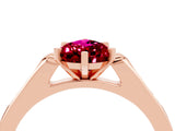 Rose gold Pear Cut Cut Channel Set Solitaire Engagement Ring with Four-Prong Setting_4