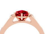 Rose gold Pear Cut Cut Channel Set Solitaire Engagement Ring with Four-Prong Setting_4