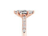 Rose gold Pear Cut Cut Channel Set Solitaire Engagement Ring with Four-Prong Setting_5