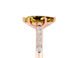 Rose gold Pear Cut Cut Channel Set Solitaire Engagement Ring with Four-Prong Setting_5