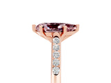 Rose gold Pear Cut Cut Channel Set Solitaire Engagement Ring with Four-Prong Setting_5