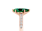 Rose gold Pear Cut Cut Channel Set Solitaire Engagement Ring with Four-Prong Setting_5