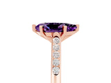 Rose gold Pear Cut Cut Channel Set Solitaire Engagement Ring with Four-Prong Setting_5
