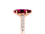 Rose gold Pear Cut Cut Channel Set Solitaire Engagement Ring with Four-Prong Setting_5