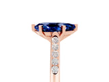 Rose gold Pear Cut Cut Channel Set Solitaire Engagement Ring with Four-Prong Setting_5