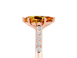Rose gold Pear Cut Cut Channel Set Solitaire Engagement Ring with Four-Prong Setting_5