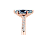 Rose gold Pear Cut Cut Channel Set Solitaire Engagement Ring with Four-Prong Setting_5