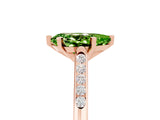 Rose gold Pear Cut Cut Channel Set Solitaire Engagement Ring with Four-Prong Setting_5