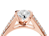 Rose gold Pear Cut Cut Diamond Channel Set Pave Band with Tension Prong Setting_11