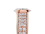 Rose gold Pear Cut Cut Diamond Channel Set Pave Band with Tension Prong Setting_12