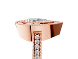Rose gold Pear Cut-Cut Diamond Halo Engagement Ring with Pave Band and Prong Setting_14