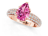 Rose gold Pear Cut Cut Diamond Milgrain Marquise Band with Prong Setting_1