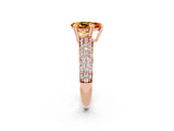 Rose gold Pear Cut Cut Diamond Milgrain Marquise Band with Prong Setting_2