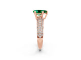 Rose gold Pear Cut Cut Diamond Milgrain Marquise Band with Prong Setting_2