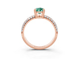 Rose gold Pear Cut Cut Diamond Milgrain Marquise Band with Prong Setting_3