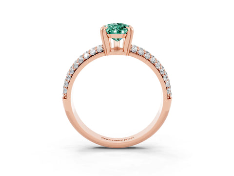 Rose gold Pear Cut Cut Diamond Milgrain Marquise Band with Prong Setting_3