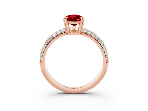 Rose gold Pear Cut Cut Diamond Milgrain Marquise Band with Prong Setting_3