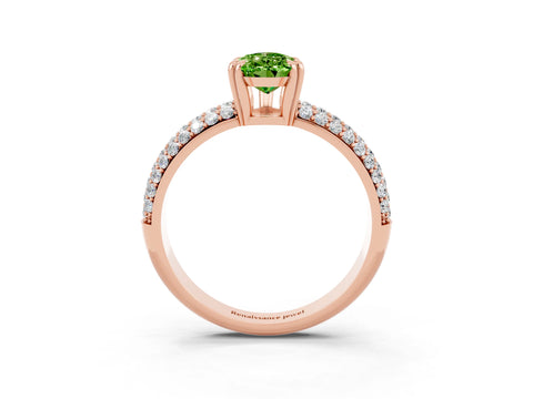 Rose gold Pear Cut Cut Diamond Milgrain Marquise Band with Prong Setting_3