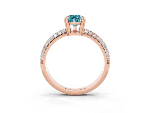 Rose gold Pear Cut Cut Diamond Milgrain Marquise Band with Prong Setting_3
