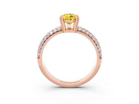 Rose gold Pear Cut Cut Diamond Milgrain Marquise Band with Prong Setting_3