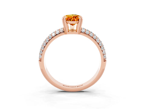 Rose gold Pear Cut Cut Diamond Milgrain Marquise Band with Prong Setting_3