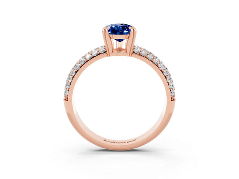 Rose gold Pear Cut Cut Diamond Milgrain Marquise Band with Prong Setting_3