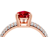 Rose gold Pear Cut Cut Diamond Milgrain Marquise Band with Prong Setting_4