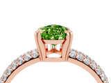 Rose gold Pear Cut Cut Diamond Milgrain Marquise Band with Prong Setting_4