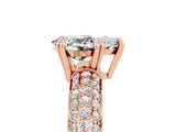 Rose gold Pear Cut Cut Diamond Milgrain Marquise Band with Prong Setting_5