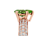 Rose gold Pear Cut Cut Diamond Milgrain Marquise Band with Prong Setting_5