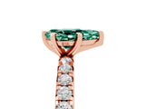Rose gold Pear Cut Cut Diamond Pavé Band with Four-Prong Setting_5