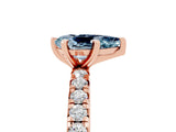 Rose gold Pear Cut Cut Diamond Pavé Band with Four-Prong Setting_5