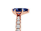 Rose gold Pear Cut Cut Diamond Pavé Band with Four-Prong Setting_5
