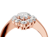 Rose gold Pear Cut Cut Halo Diamond Pavé Engagement Ring with Milgrain Detailing_19