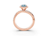 Rose gold Pear Cut Cut Halo Split Shank Prong Setting Ring_27