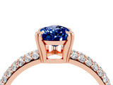 Rose gold Pear Cut Cut Pave Diamond Engagement Ring with Channel Set Band and Four-Prong Setting_4