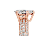 Rose gold Pear Cut Cut Pave Diamond Engagement Ring with Channel Set Band and Four-Prong Setting_5