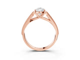 Rose gold Pear Cut Cut Pave Split Shank Engagement Ring with Four-Prong Setting_18