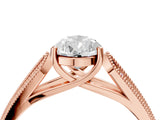 Rose gold Pear Cut Cut Pave Split Shank Engagement Ring with Four-Prong Setting_19