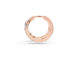Rose gold Pear Cut Diamond Bypass Huggie Hoop Earrings_5
